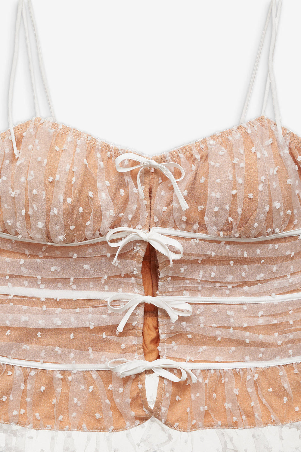 Devon Dot Bustier — White