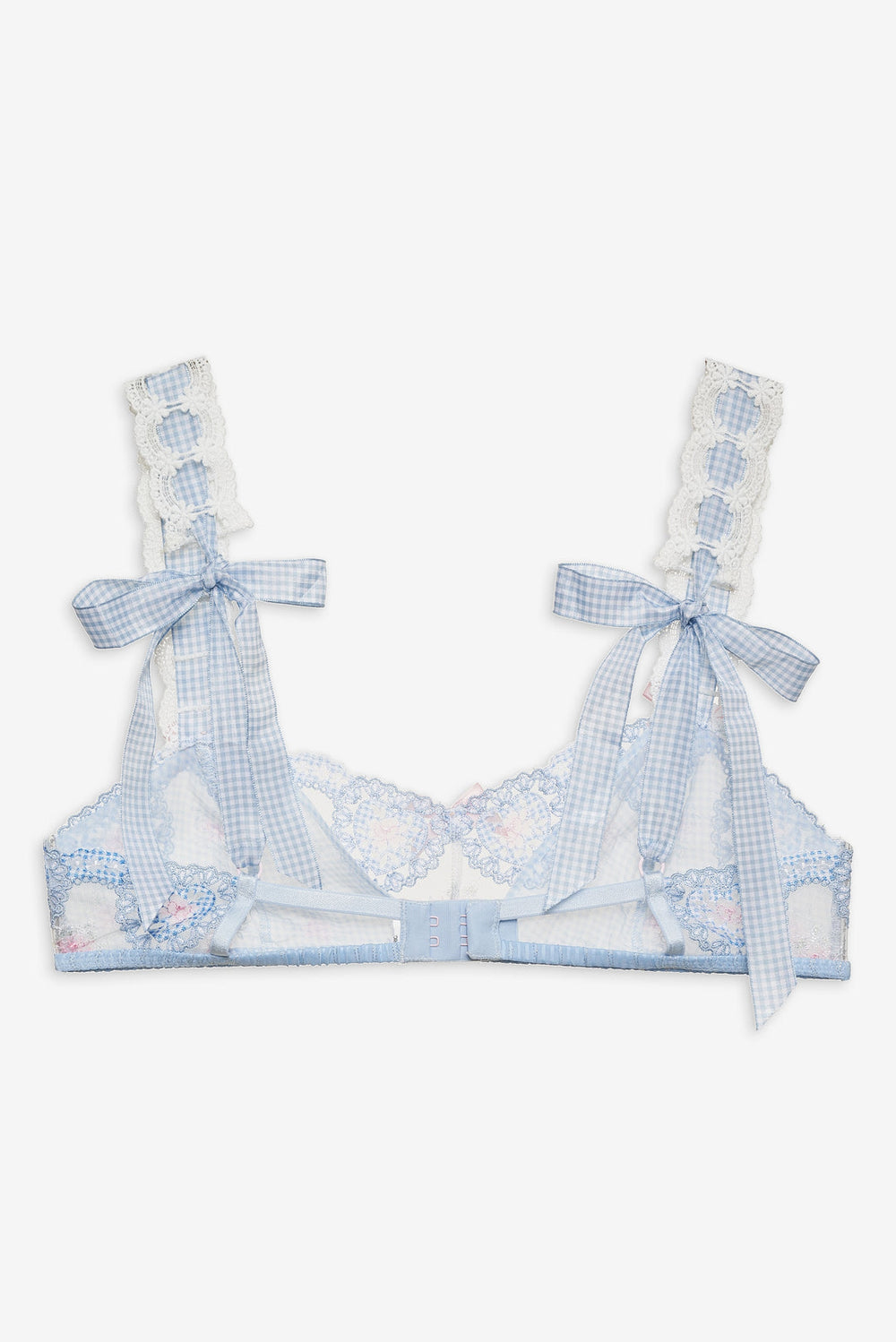 Dainty Doily Bralette — Blue