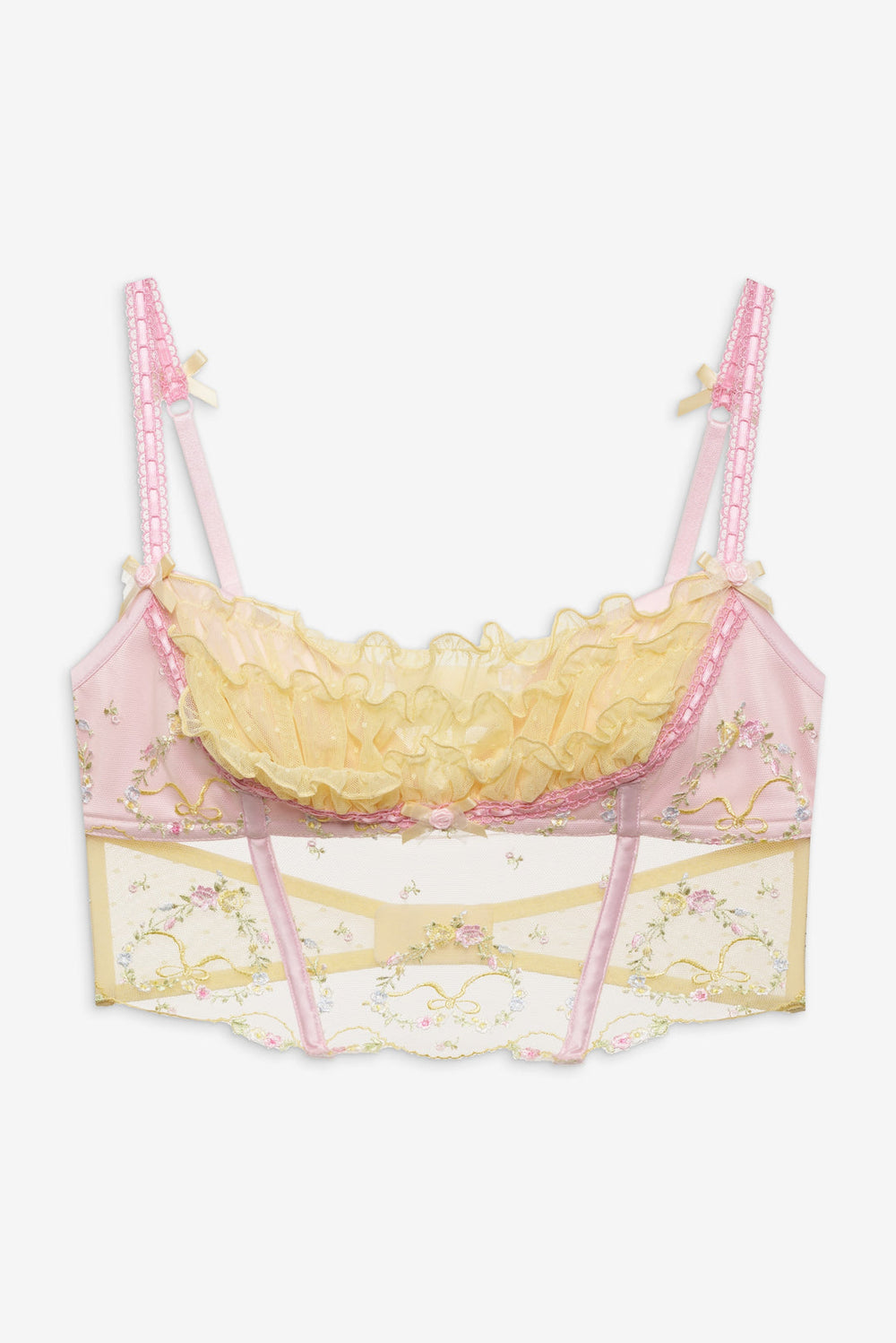 Sunny Bouquet Bustier — Multi Yellow