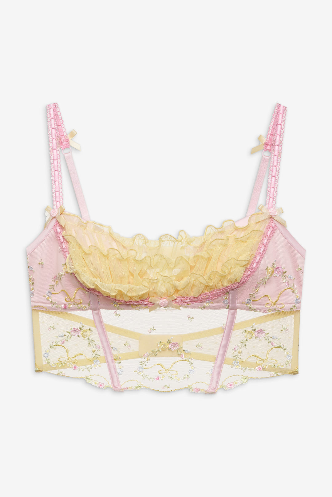 Sunny Bouquet Bustier — Multi Yellow