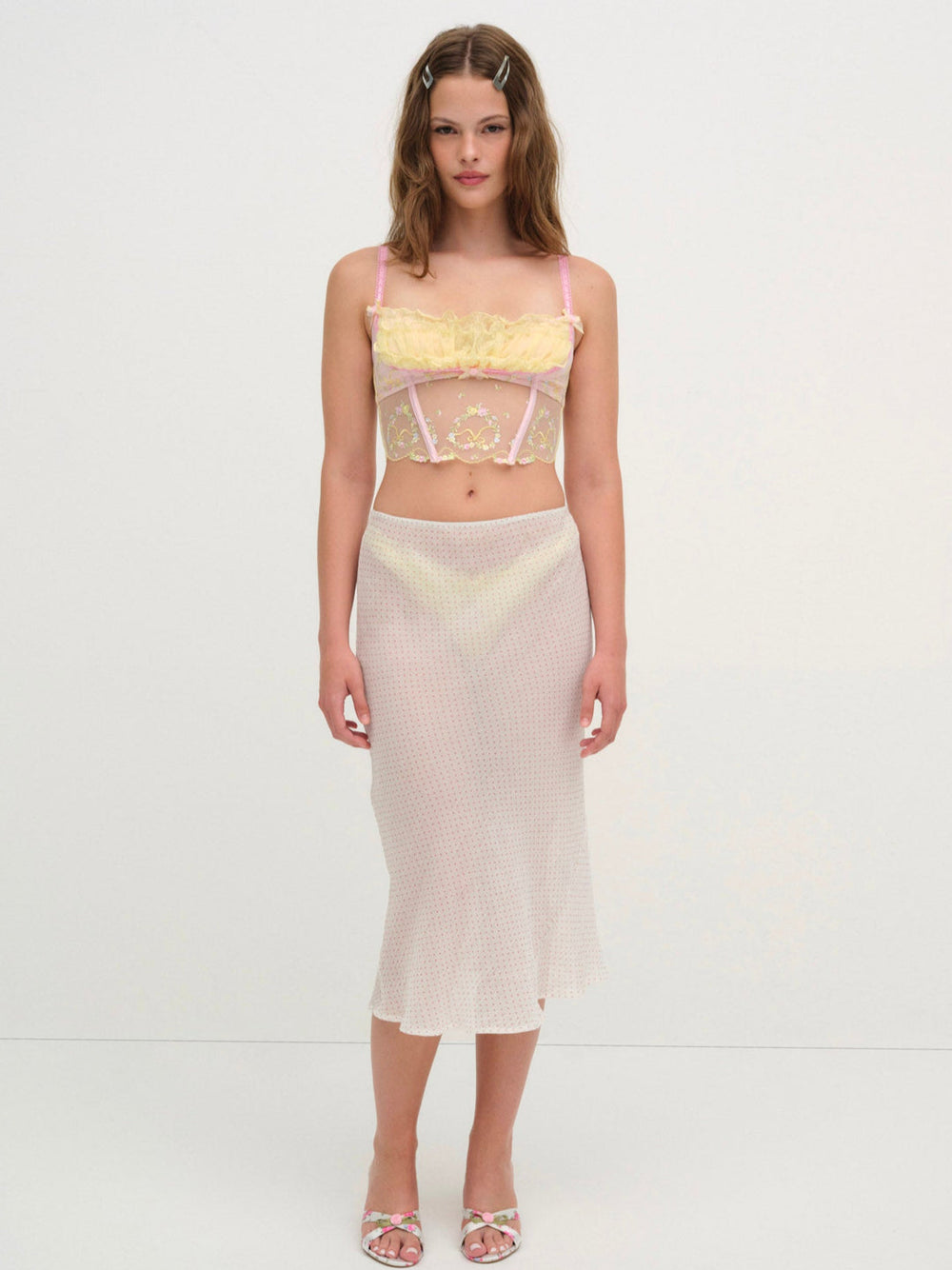 Sunny Bouquet Bustier — Multi Yellow