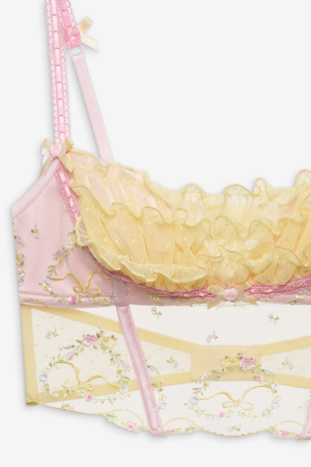 Sunny Bouquet Bustier — Multi Yellow