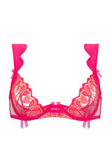 Graphic Hearts Bra — Pink