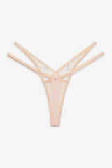 Tea Cake Lace Thong Panty — White