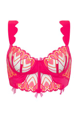 Graphic Hearts Bustier — Pink