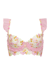 Sunset Butterfly Underwire Bra — Pink