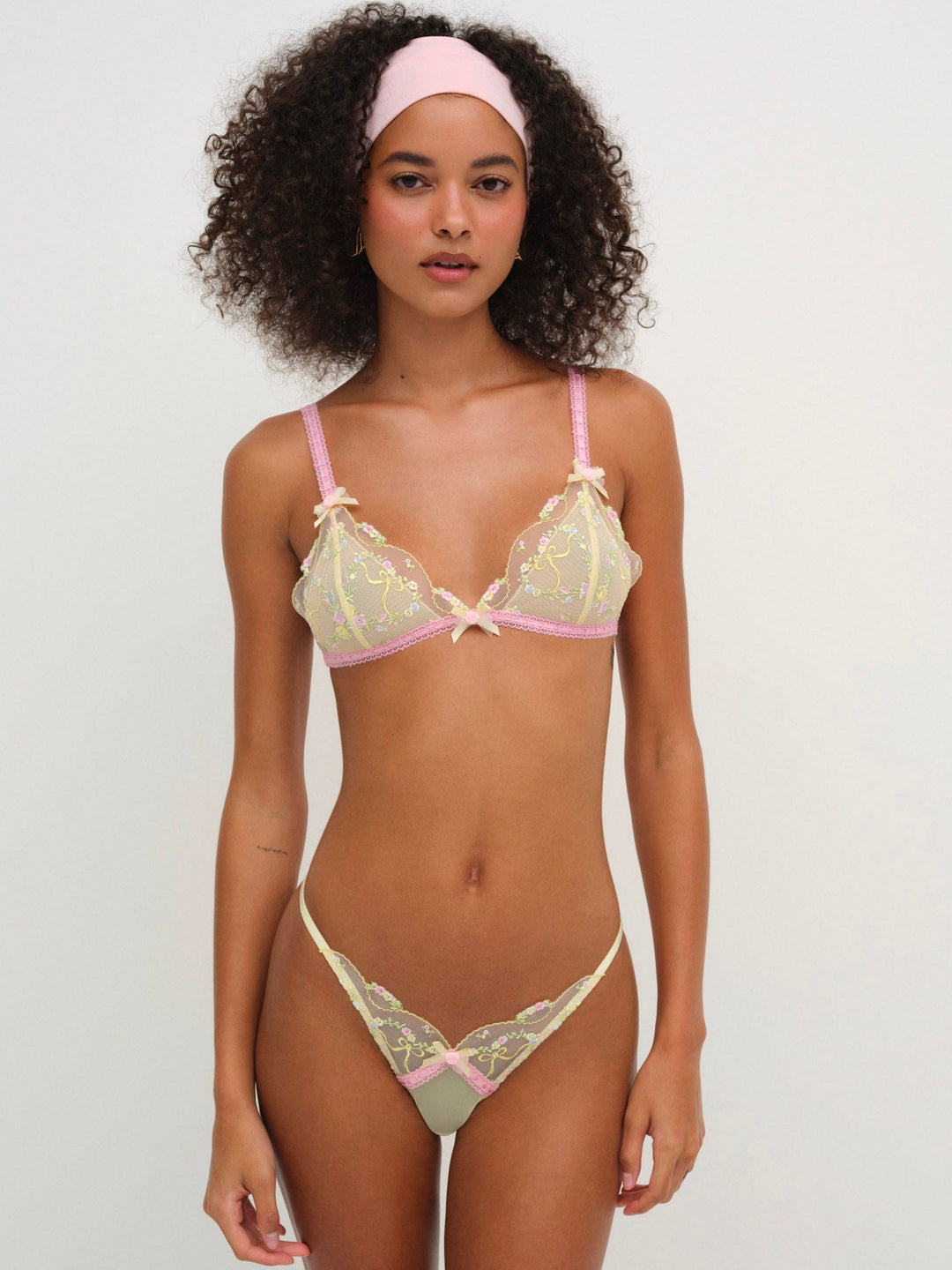 Sunny Bouquet Bralette — Multi Yellow