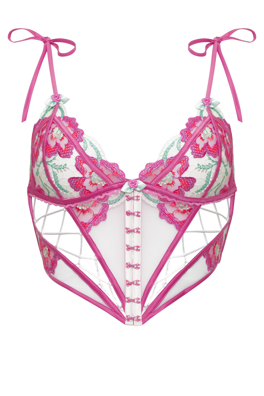 Festival Floral Bustier — Pink