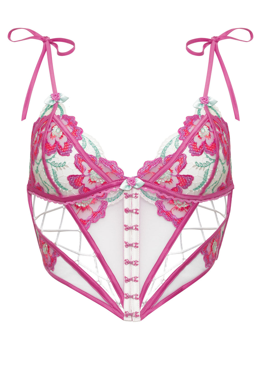 Festival Floral Bustier — Pink
