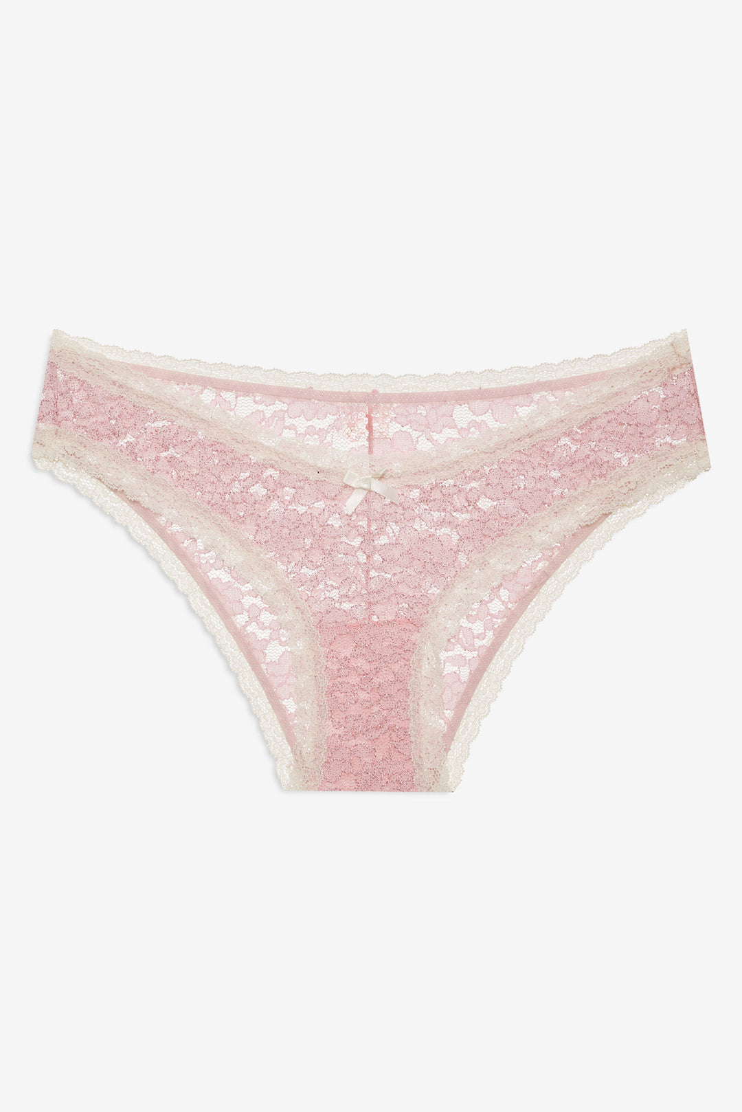 Pamela Stretch Lace Cheeky Panty — Pink