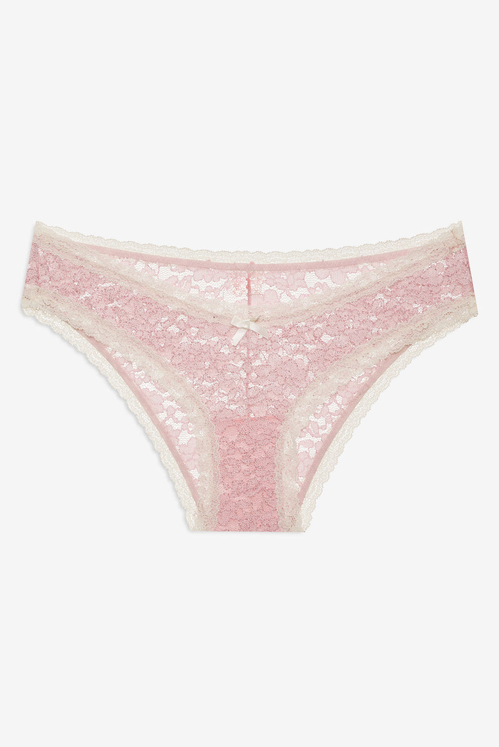 Pamela Stretch Lace Cheeky Panty — Pink