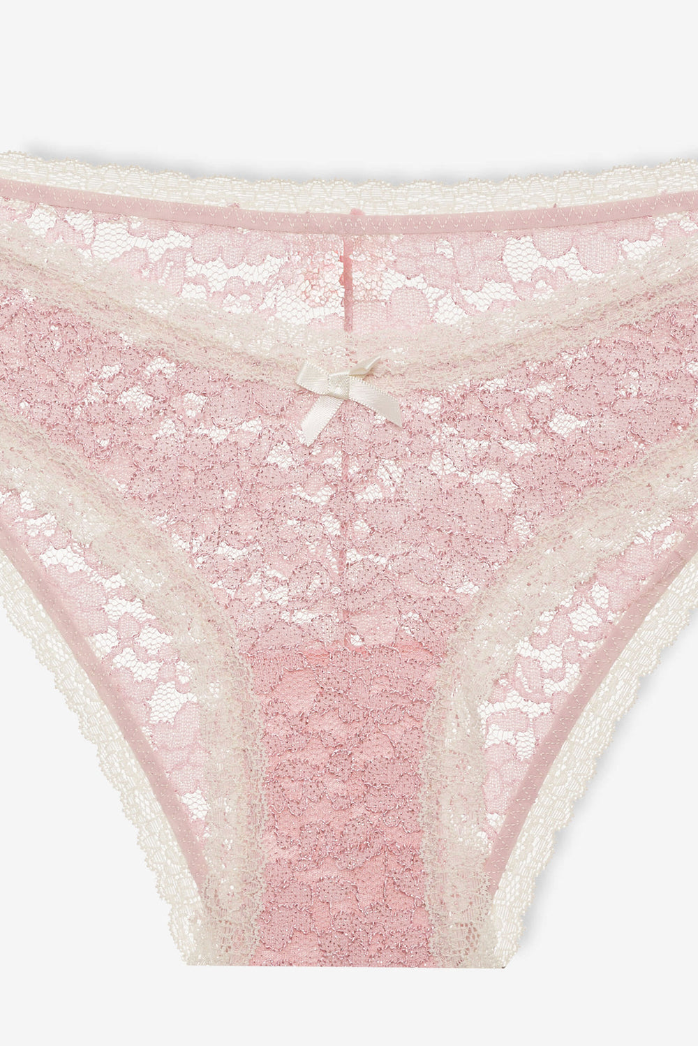 Pamela Stretch Lace Cheeky Panty — Pink
