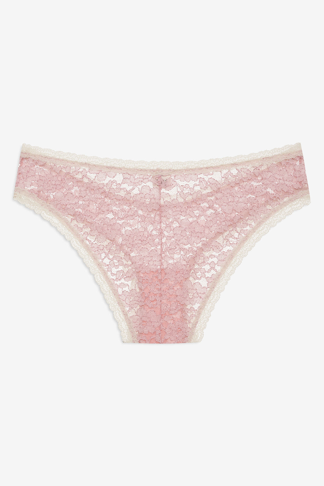 Pamela Stretch Lace Cheeky Panty — Pink