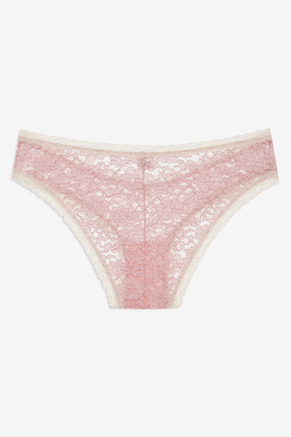 Pamela Stretch Lace Cheeky Panty — Pink
