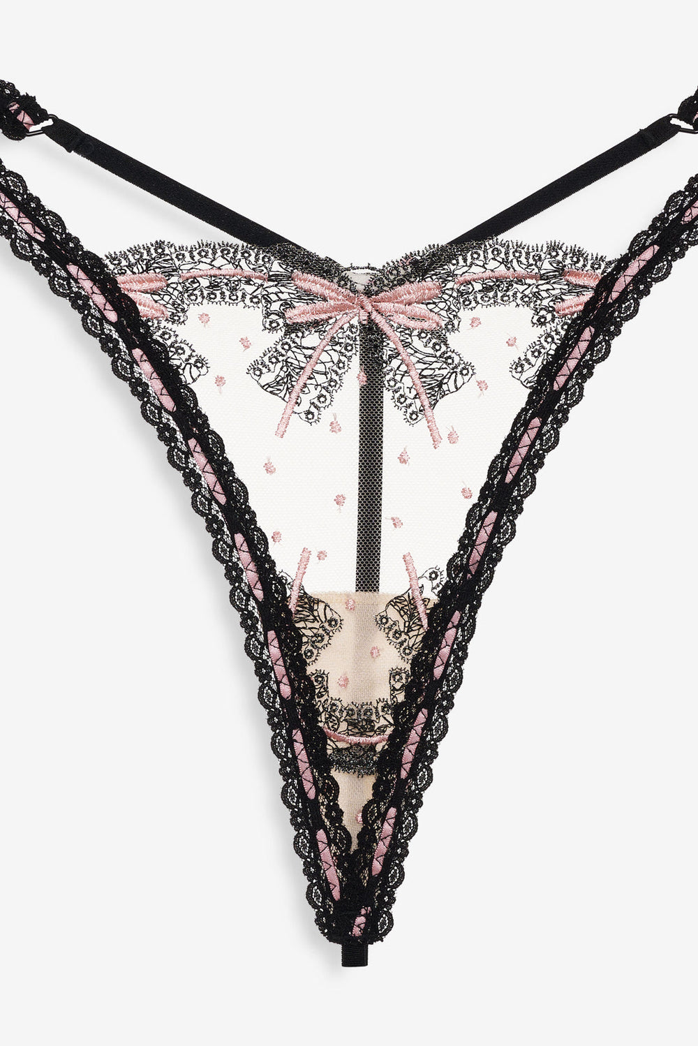 Love Letters Thong Panty — Black