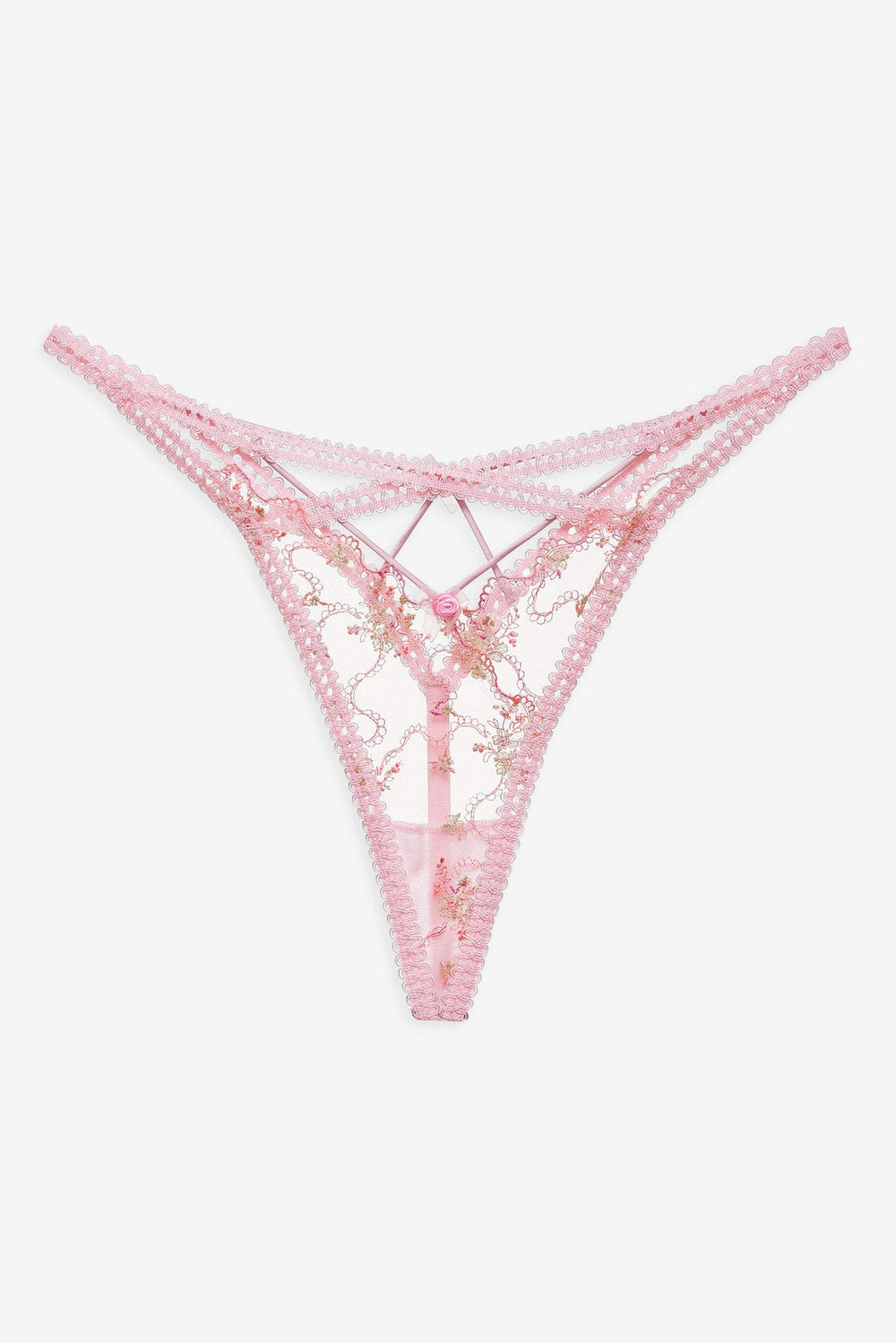 Dainty Daphne Thong Panty — Pink