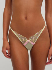 Sunny Bouquet Thong Panty — Multi Yellow
