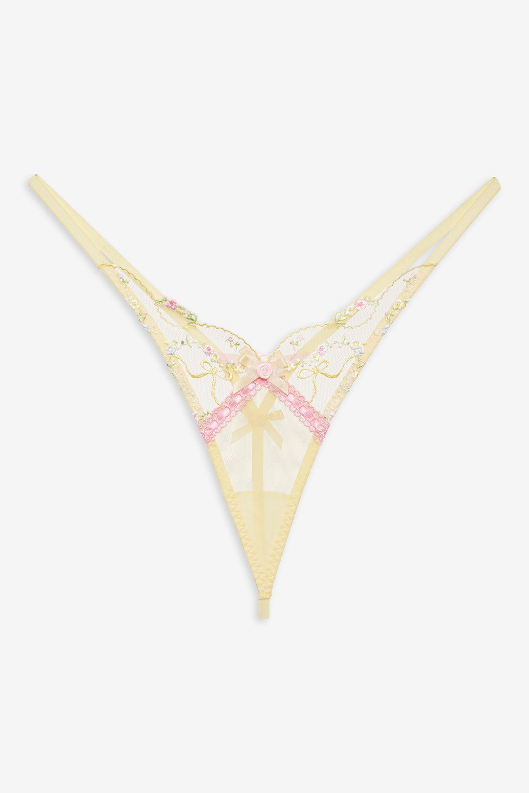 Sunny Bouquet Thong Panty — Multi Yellow