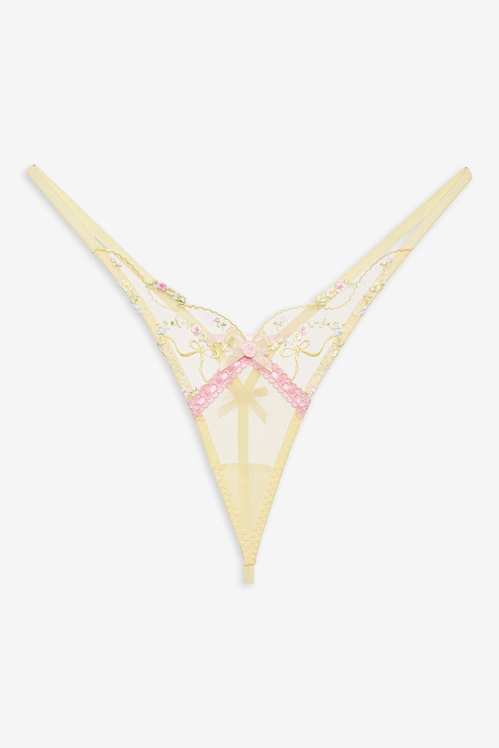 Sunny Bouquet Thong Panty — Multi Yellow