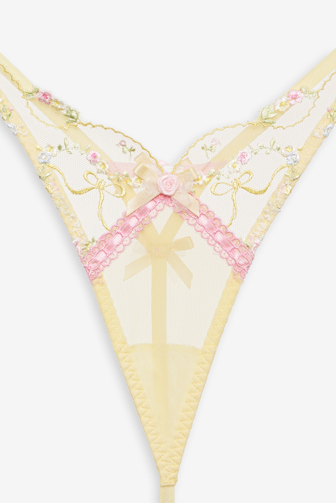 Sunny Bouquet Thong Panty — Multi Yellow