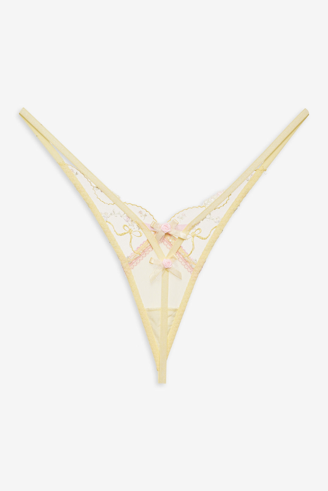 Sunny Bouquet Thong Panty — Multi Yellow