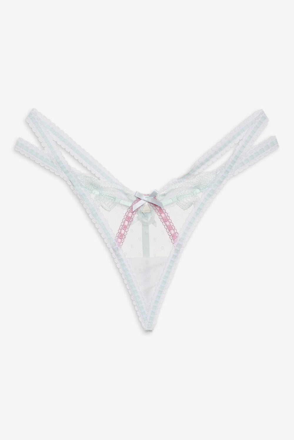 Billie Bow Thong Panty — Mint
