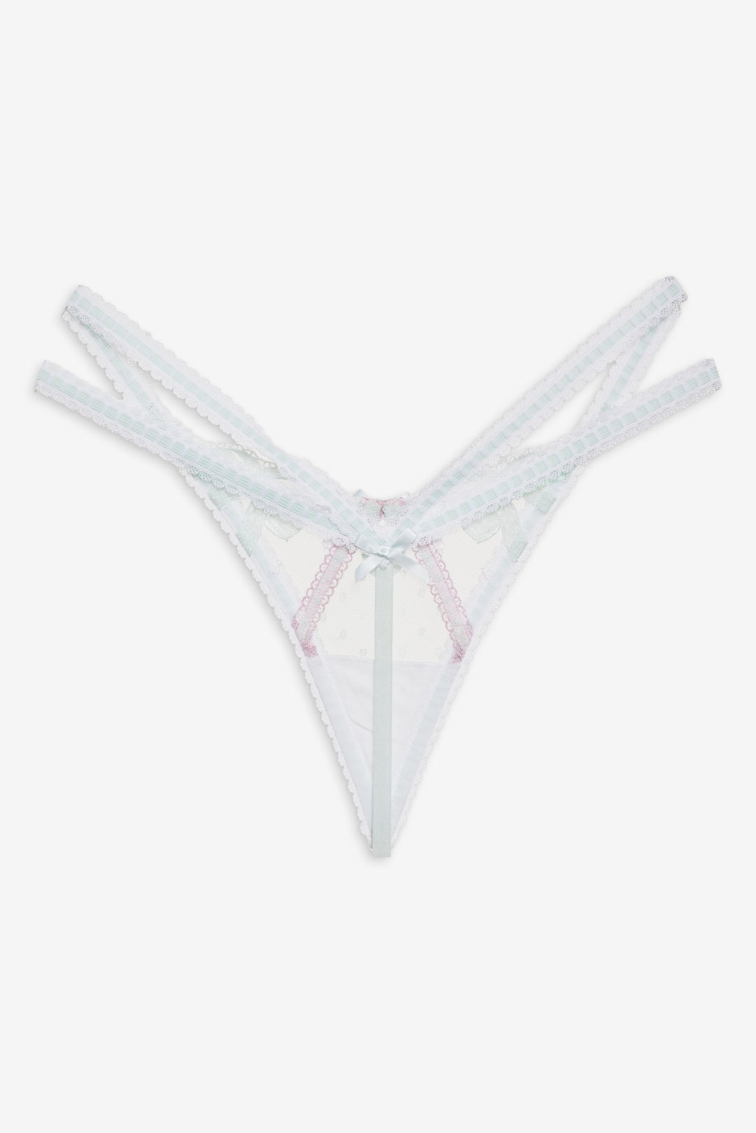 Billie Bow Thong Panty — Mint