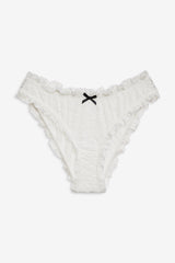 Sally Stretch Lace Cheeky Panty — White