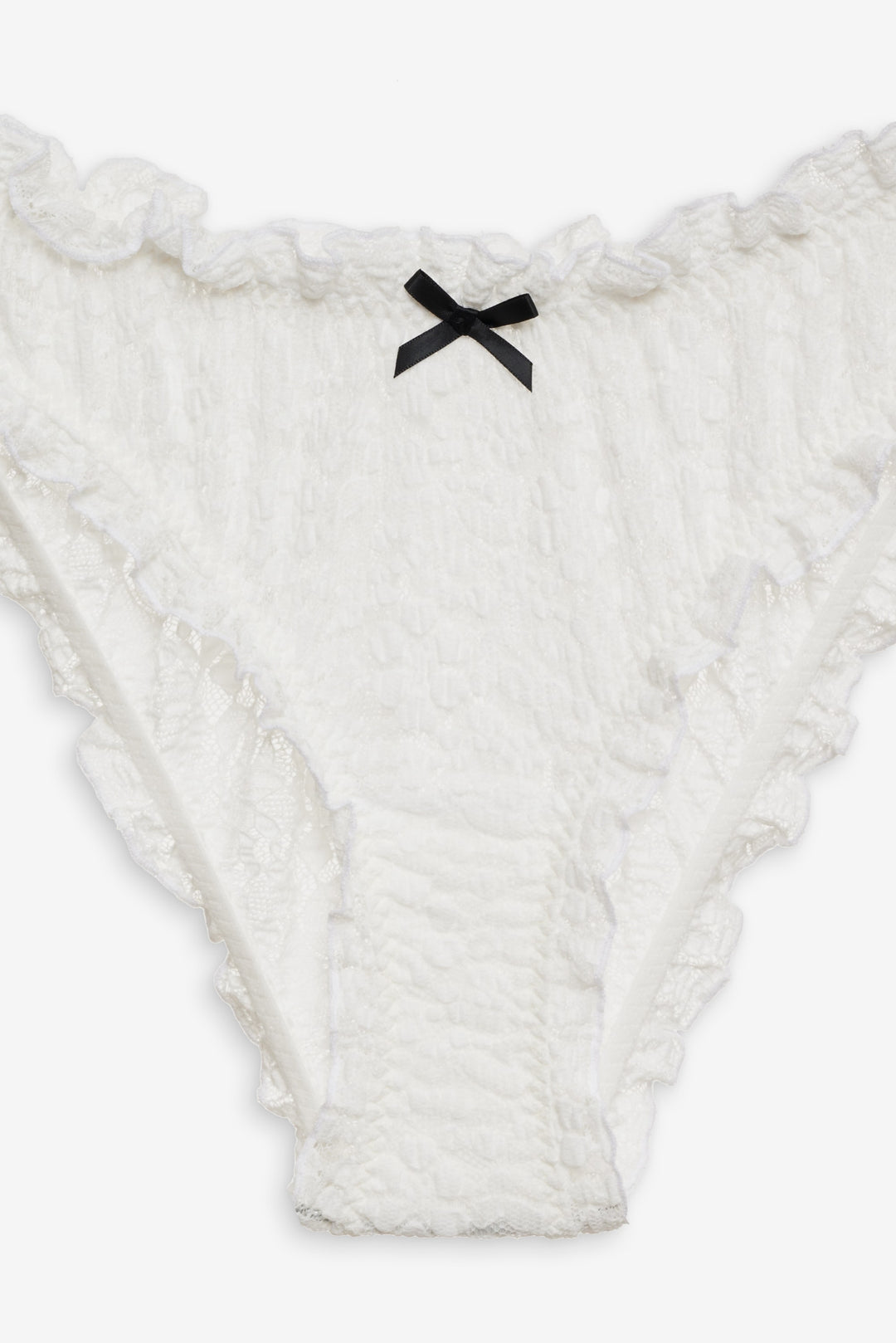 Sally Stretch Lace Cheeky Panty — White