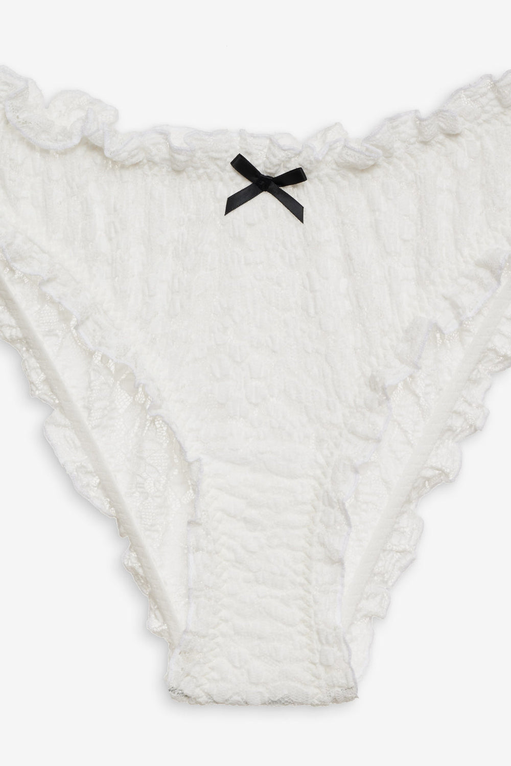 Sally Stretch Lace Cheeky Panty — White