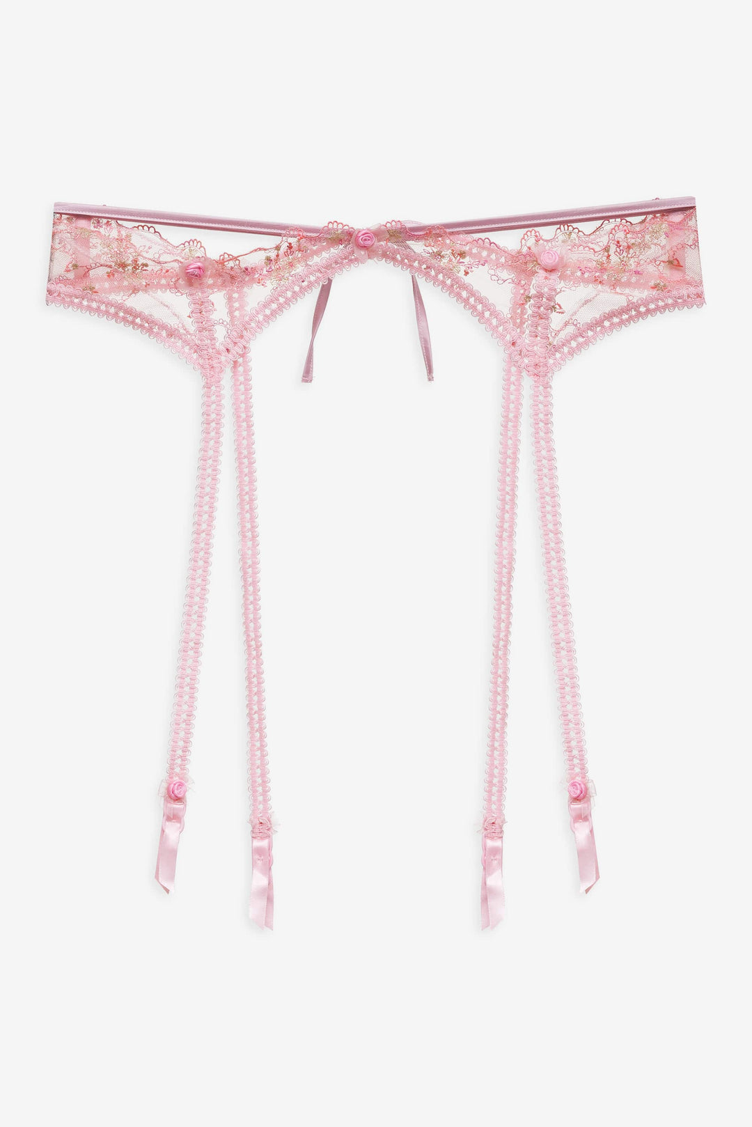 Dainty Daphne Garter Belt — Pink