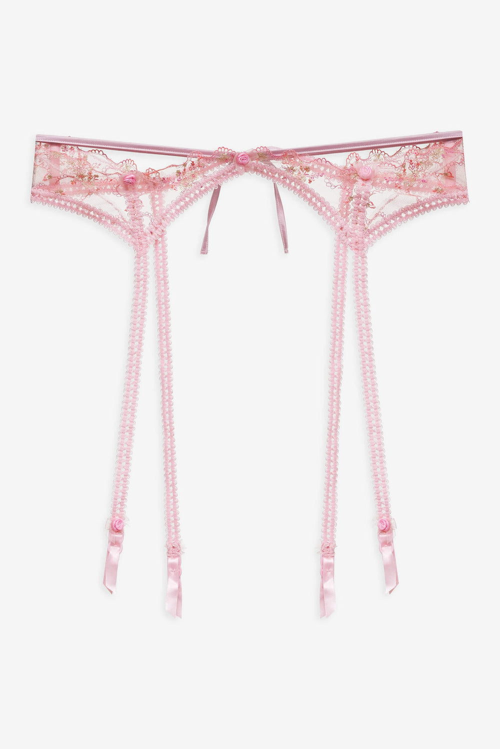 Dainty Daphne Garter Belt — Pink