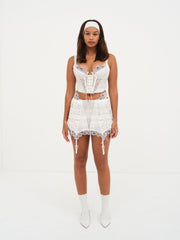Marit Garter Skirt — White