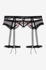 Love Garden Garter Belt — Black