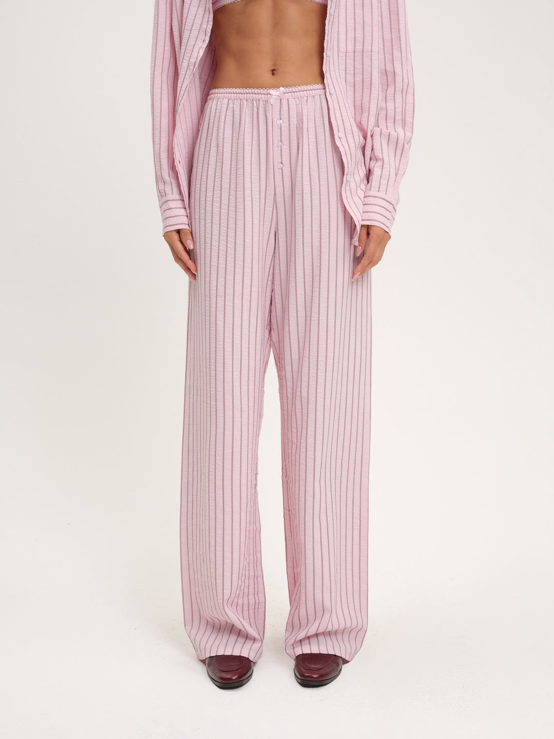 Mindy Wide Leg Pant — Pink