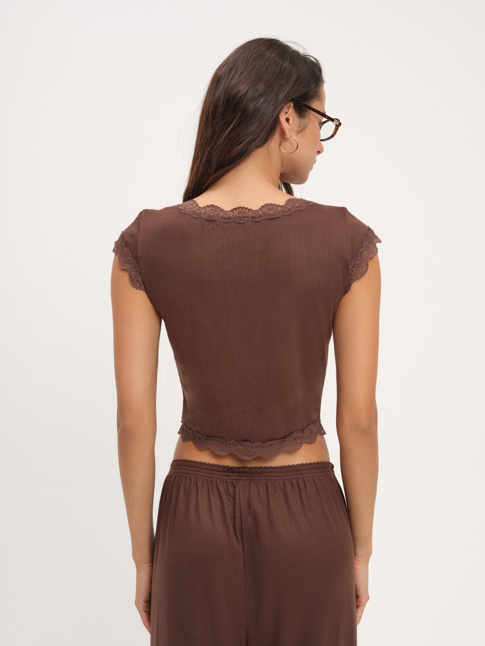 Elliana Sleep Top — Chocolate