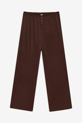 Elliana Wide Leg Pant — Chocolate