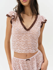 Pamela Sleep Top — LT Pink