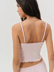 Elliana Sleep Top — Dusty Pink