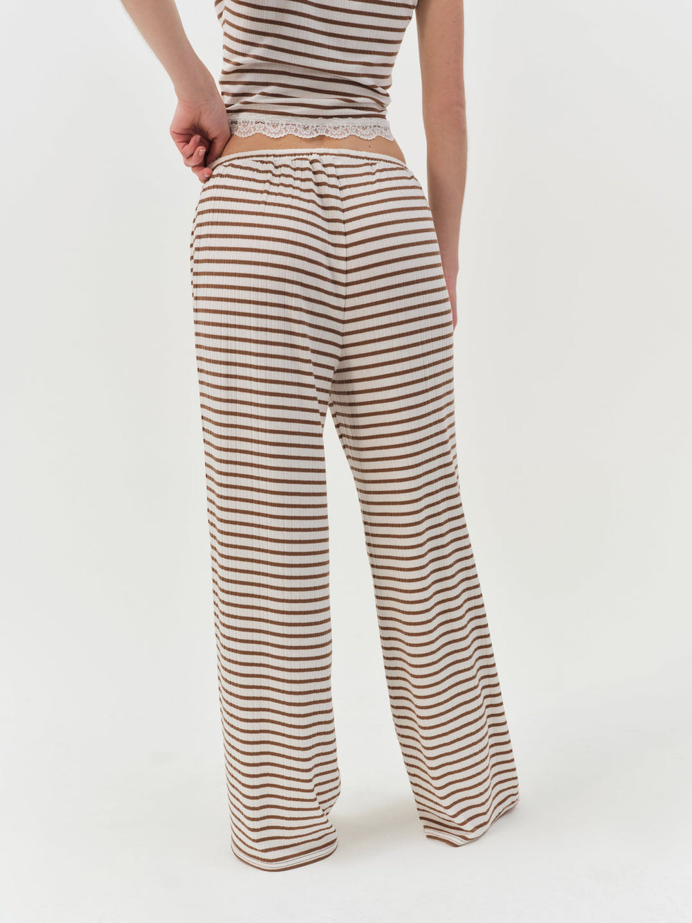 Bella Wide Leg Pant — Brown