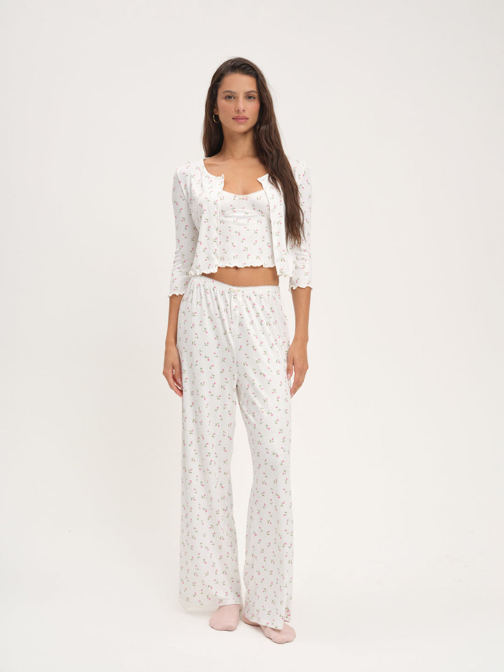 Elliana Wide Leg Pant — White