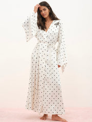 Lady Dot Robe — Cream
