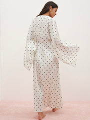 Lady Dot Robe — Cream