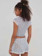 Dee Dee Daisy Tee — Blue