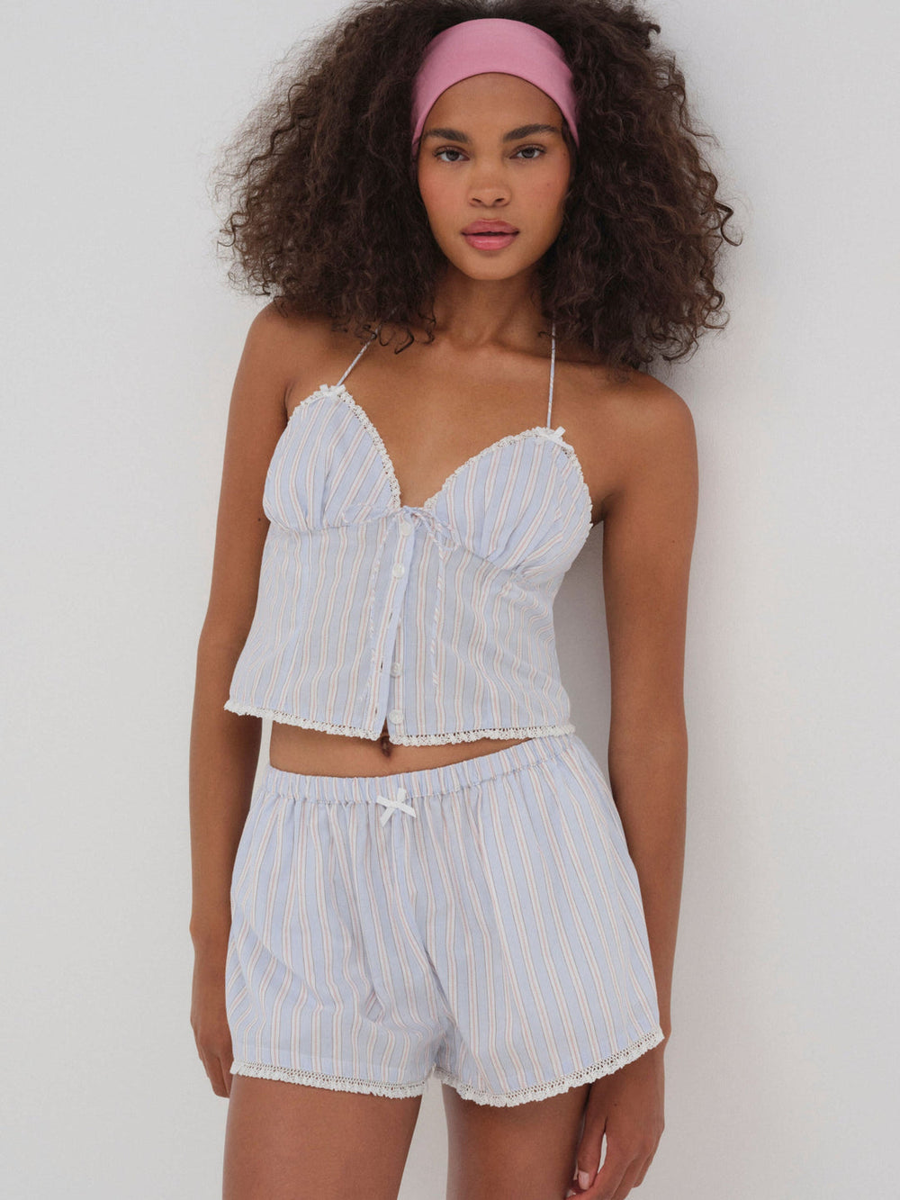 Lakeside Stripe Short — Blue