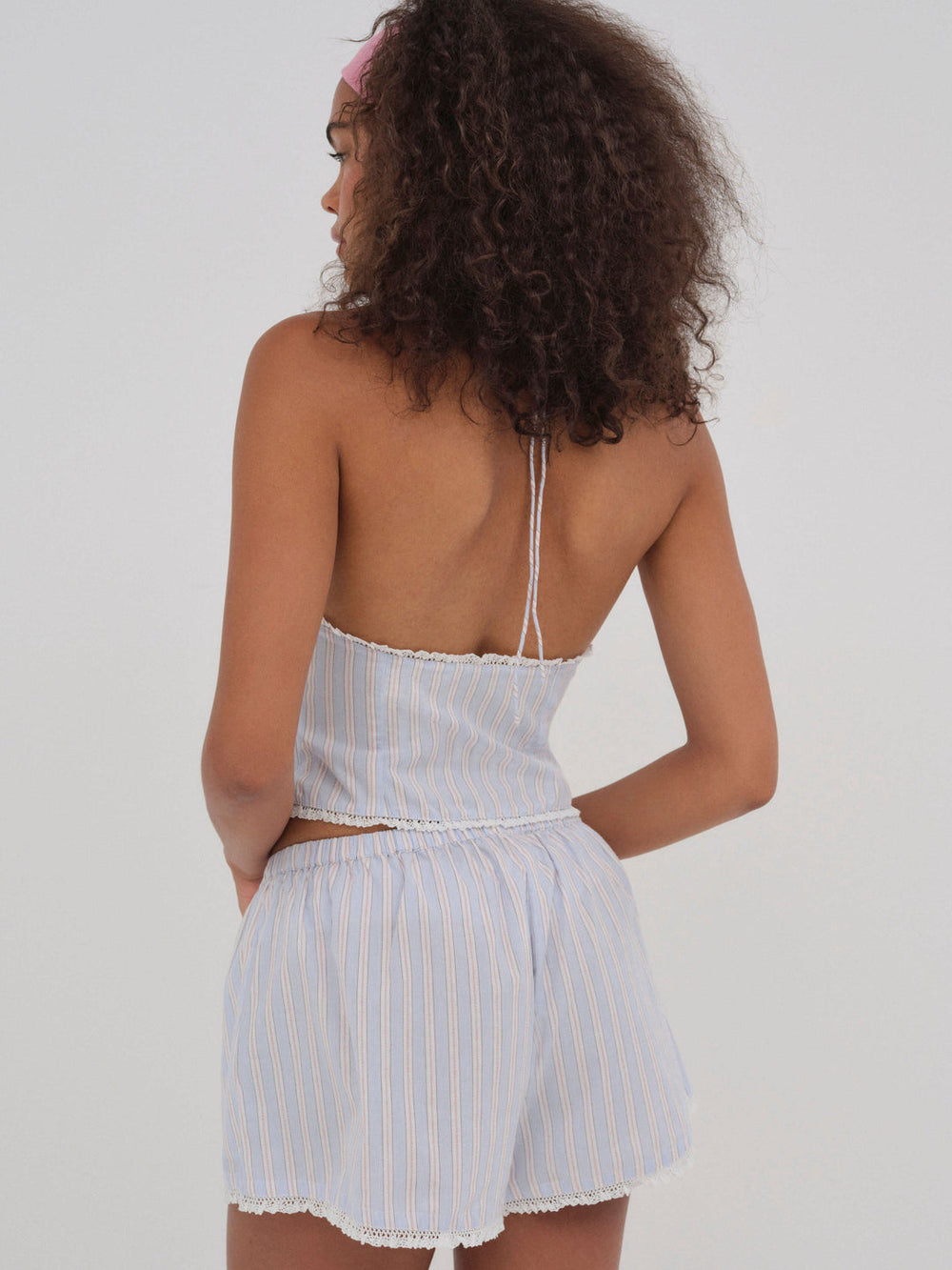 Lakeside Stripe Short — Blue