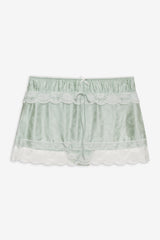 Mint Twist Jacquard Mini Skirt — Mint