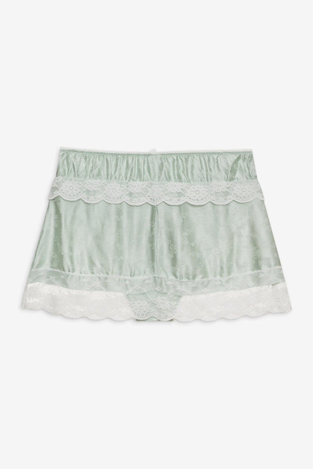 Mint Twist Jacquard Mini Skirt — Mint