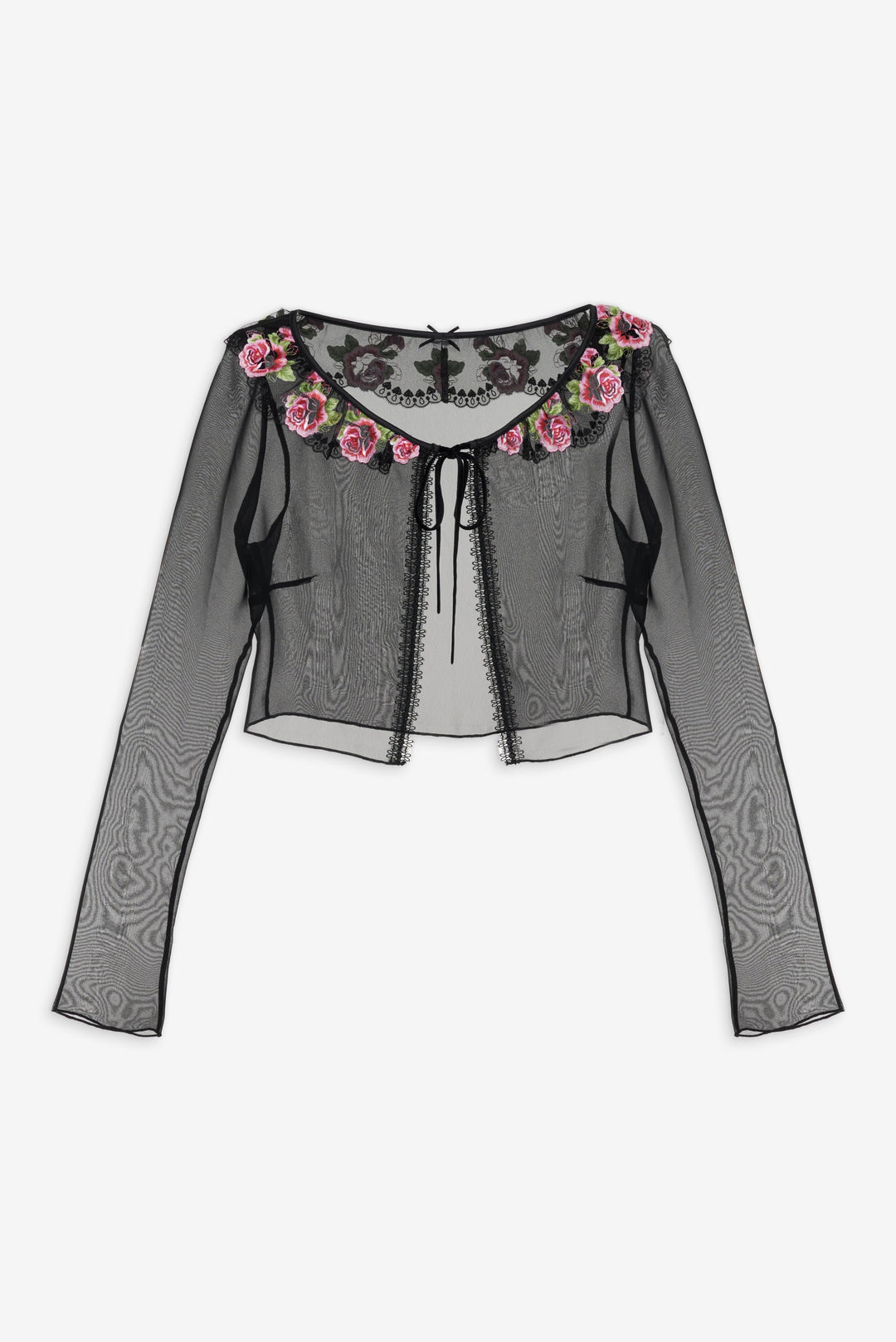 Love Garden Sheer Shrug — Black