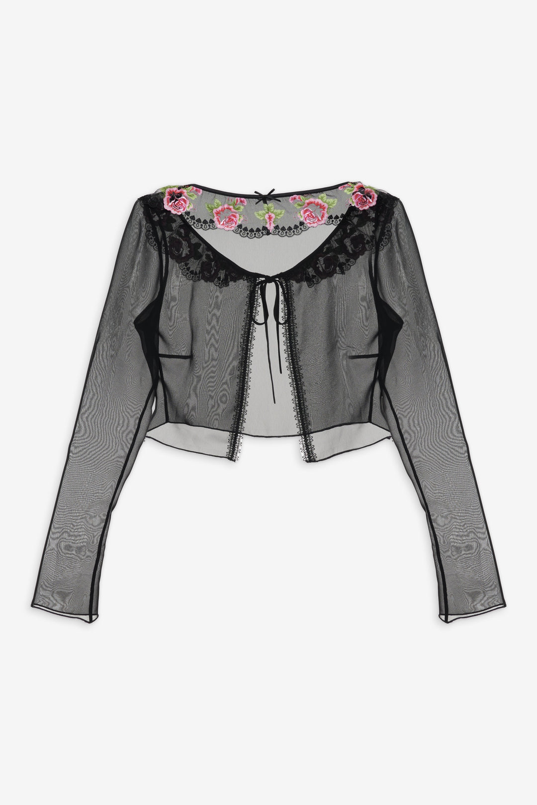 Love Garden Sheer Shrug — Black